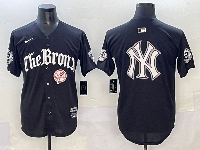 Men 2025 New York Yankees Blank Black Five generations Joint Name Nike MLB Jersey style 23->new york yankees->MLB Jersey